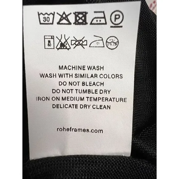 RÓHE Women's Black Short Sleeve Stretch Knit Jersey Maxi Dress Size 38 NWOT - Picture 11 of 11